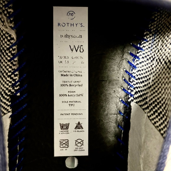 Retired/HTF! Rothy’s The Original Slip-On Sneaker in Marine Tiger 8 - Picture 12 of 12